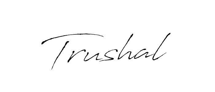 Here are the top 10 professional signature styles for the name Trushal. These are the best autograph styles you can use for your name. Trushal signature style 6 images and pictures png