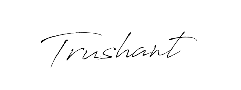 Make a beautiful signature design for name Trushant. Use this online signature maker to create a handwritten signature for free. Trushant signature style 6 images and pictures png