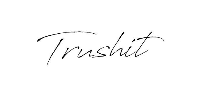 Here are the top 10 professional signature styles for the name Trushit. These are the best autograph styles you can use for your name. Trushit signature style 6 images and pictures png