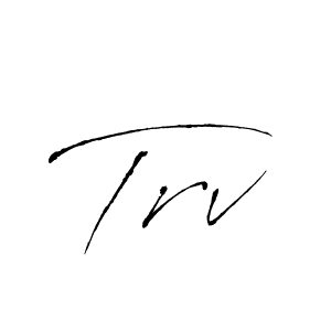 Trv stylish signature style. Best Handwritten Sign (Antro_Vectra) for my name. Handwritten Signature Collection Ideas for my name Trv. Trv signature style 6 images and pictures png