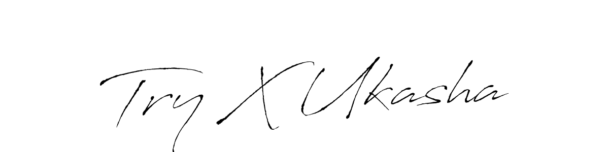 This is the best signature style for the Try X Ukasha name. Also you like these signature font (Antro_Vectra). Mix name signature. Try X Ukasha signature style 6 images and pictures png