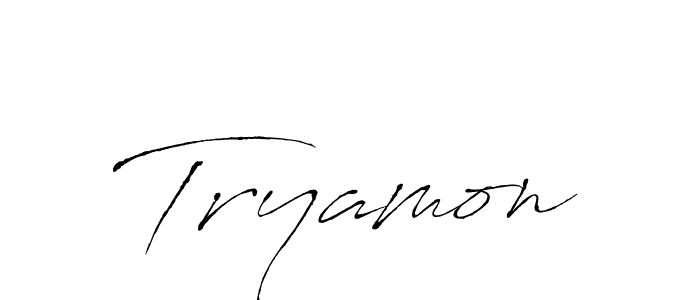 How to make Tryamon signature? Antro_Vectra is a professional autograph style. Create handwritten signature for Tryamon name. Tryamon signature style 6 images and pictures png