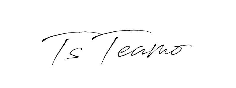 The best way (Antro_Vectra) to make a short signature is to pick only two or three words in your name. The name Ts Teamo include a total of six letters. For converting this name. Ts Teamo signature style 6 images and pictures png