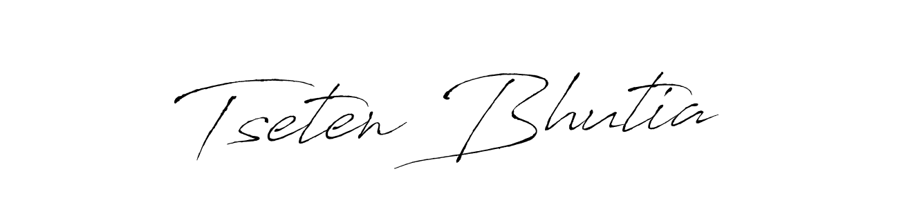 How to make Tseten Bhutia name signature. Use Antro_Vectra style for creating short signs online. This is the latest handwritten sign. Tseten Bhutia signature style 6 images and pictures png