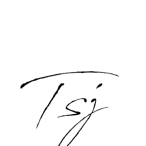 You should practise on your own different ways (Antro_Vectra) to write your name (Tsj) in signature. don't let someone else do it for you. Tsj signature style 6 images and pictures png