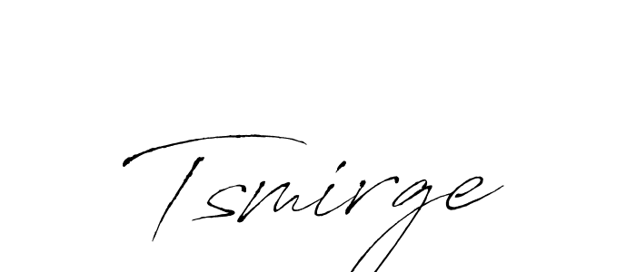 Create a beautiful signature design for name Tsmirge. With this signature (Antro_Vectra) fonts, you can make a handwritten signature for free. Tsmirge signature style 6 images and pictures png