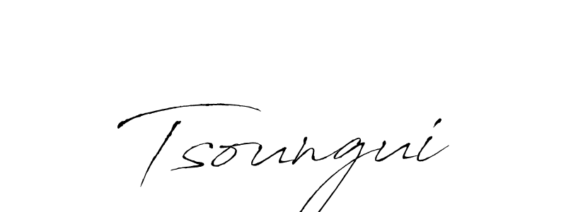 Design your own signature with our free online signature maker. With this signature software, you can create a handwritten (Antro_Vectra) signature for name Tsoungui. Tsoungui signature style 6 images and pictures png