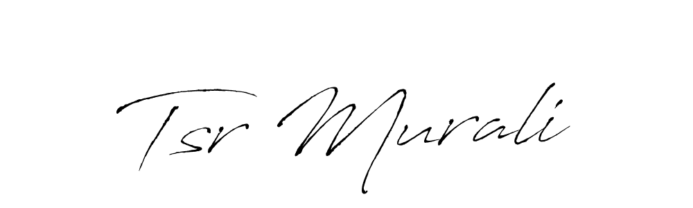 Make a beautiful signature design for name Tsr Murali. With this signature (Antro_Vectra) style, you can create a handwritten signature for free. Tsr Murali signature style 6 images and pictures png