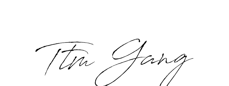 How to make Ttm Gang name signature. Use Antro_Vectra style for creating short signs online. This is the latest handwritten sign. Ttm Gang signature style 6 images and pictures png
