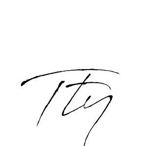 How to make Tty name signature. Use Antro_Vectra style for creating short signs online. This is the latest handwritten sign. Tty signature style 6 images and pictures png