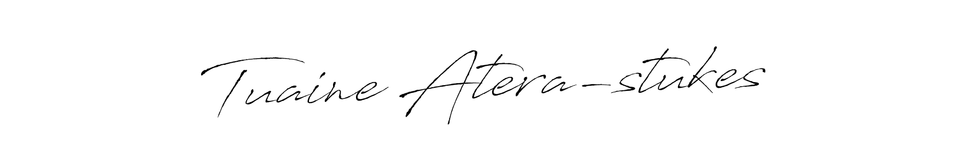 Antro_Vectra is a professional signature style that is perfect for those who want to add a touch of class to their signature. It is also a great choice for those who want to make their signature more unique. Get Tuaine Atera-stukes name to fancy signature for free. Tuaine Atera-stukes signature style 6 images and pictures png