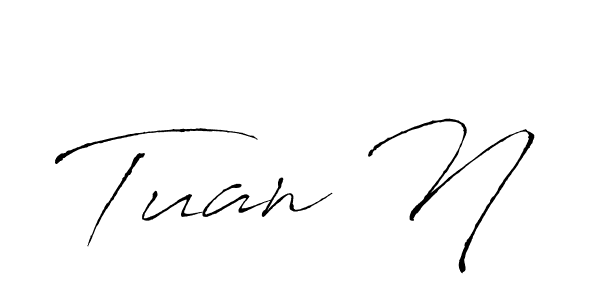 Design your own signature with our free online signature maker. With this signature software, you can create a handwritten (Antro_Vectra) signature for name Tuan N. Tuan N signature style 6 images and pictures png