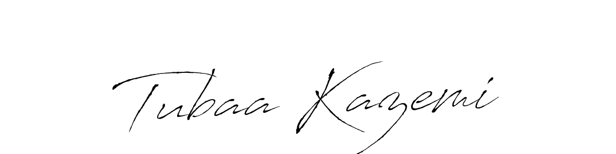 The best way (Antro_Vectra) to make a short signature is to pick only two or three words in your name. The name Tubaa Kazemi include a total of six letters. For converting this name. Tubaa Kazemi signature style 6 images and pictures png