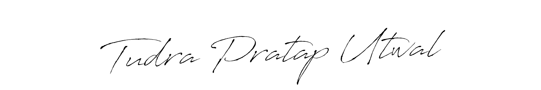 How to make Tudra Pratap Utwal name signature. Use Antro_Vectra style for creating short signs online. This is the latest handwritten sign. Tudra Pratap Utwal signature style 6 images and pictures png