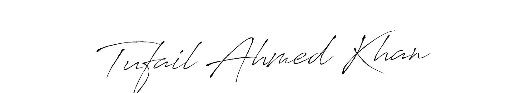 How to make Tufail Ahmed Khan signature? Antro_Vectra is a professional autograph style. Create handwritten signature for Tufail Ahmed Khan name. Tufail Ahmed Khan signature style 6 images and pictures png