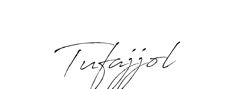 How to make Tufajjol name signature. Use Antro_Vectra style for creating short signs online. This is the latest handwritten sign. Tufajjol signature style 6 images and pictures png