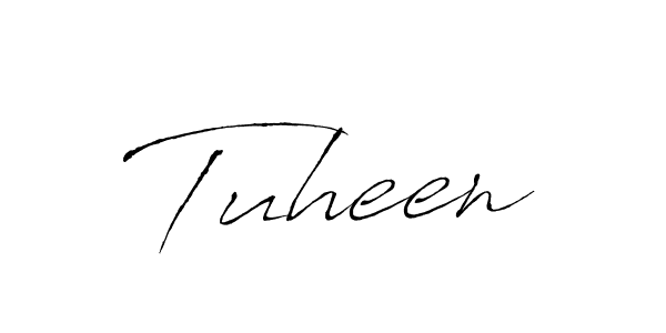 Design your own signature with our free online signature maker. With this signature software, you can create a handwritten (Antro_Vectra) signature for name Tuheen. Tuheen signature style 6 images and pictures png