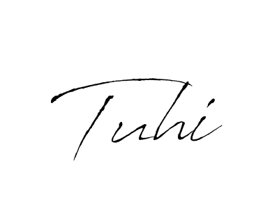 Design your own signature with our free online signature maker. With this signature software, you can create a handwritten (Antro_Vectra) signature for name Tuhi. Tuhi signature style 6 images and pictures png
