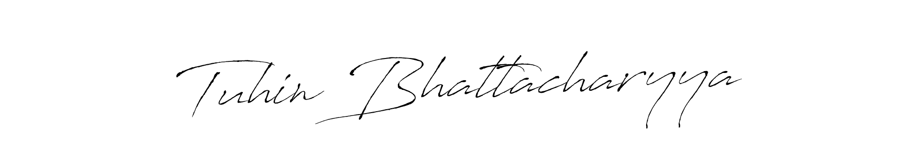 How to make Tuhin Bhattacharyya name signature. Use Antro_Vectra style for creating short signs online. This is the latest handwritten sign. Tuhin Bhattacharyya signature style 6 images and pictures png