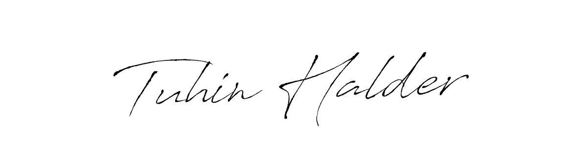 Make a beautiful signature design for name Tuhin Halder. With this signature (Antro_Vectra) style, you can create a handwritten signature for free. Tuhin Halder signature style 6 images and pictures png