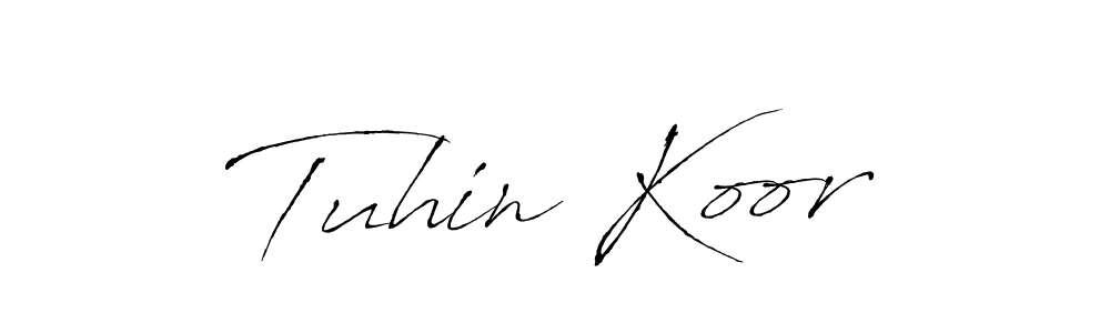 Design your own signature with our free online signature maker. With this signature software, you can create a handwritten (Antro_Vectra) signature for name Tuhin Koor. Tuhin Koor signature style 6 images and pictures png