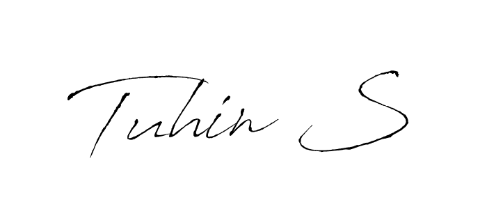 Also we have Tuhin S name is the best signature style. Create professional handwritten signature collection using Antro_Vectra autograph style. Tuhin S signature style 6 images and pictures png