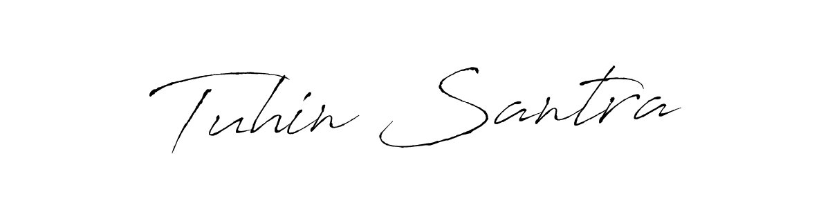 You should practise on your own different ways (Antro_Vectra) to write your name (Tuhin Santra) in signature. don't let someone else do it for you. Tuhin Santra signature style 6 images and pictures png