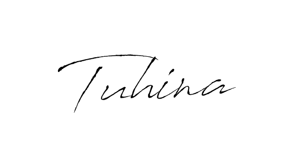 Use a signature maker to create a handwritten signature online. With this signature software, you can design (Antro_Vectra) your own signature for name Tuhina. Tuhina signature style 6 images and pictures png