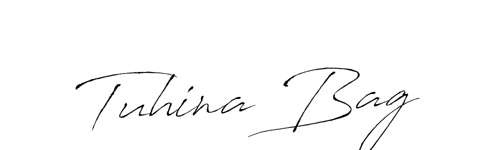 Use a signature maker to create a handwritten signature online. With this signature software, you can design (Antro_Vectra) your own signature for name Tuhina Bag. Tuhina Bag signature style 6 images and pictures png