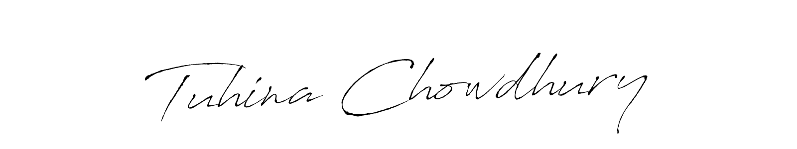 How to make Tuhina Chowdhury signature? Antro_Vectra is a professional autograph style. Create handwritten signature for Tuhina Chowdhury name. Tuhina Chowdhury signature style 6 images and pictures png