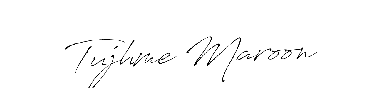 See photos of Tujhme Maroon official signature by Spectra . Check more albums & portfolios. Read reviews & check more about Antro_Vectra font. Tujhme Maroon signature style 6 images and pictures png