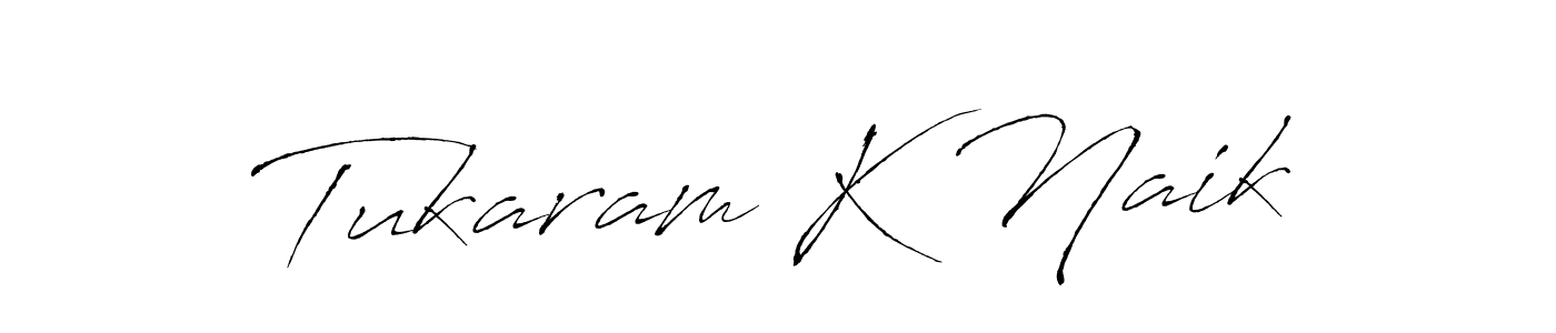 Design your own signature with our free online signature maker. With this signature software, you can create a handwritten (Antro_Vectra) signature for name Tukaram K Naik. Tukaram K Naik signature style 6 images and pictures png