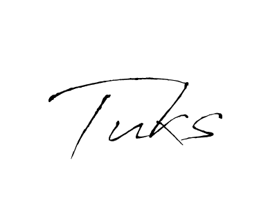 Design your own signature with our free online signature maker. With this signature software, you can create a handwritten (Antro_Vectra) signature for name Tuks. Tuks signature style 6 images and pictures png