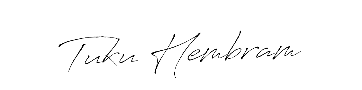 You should practise on your own different ways (Antro_Vectra) to write your name (Tuku Hembram) in signature. don't let someone else do it for you. Tuku Hembram signature style 6 images and pictures png