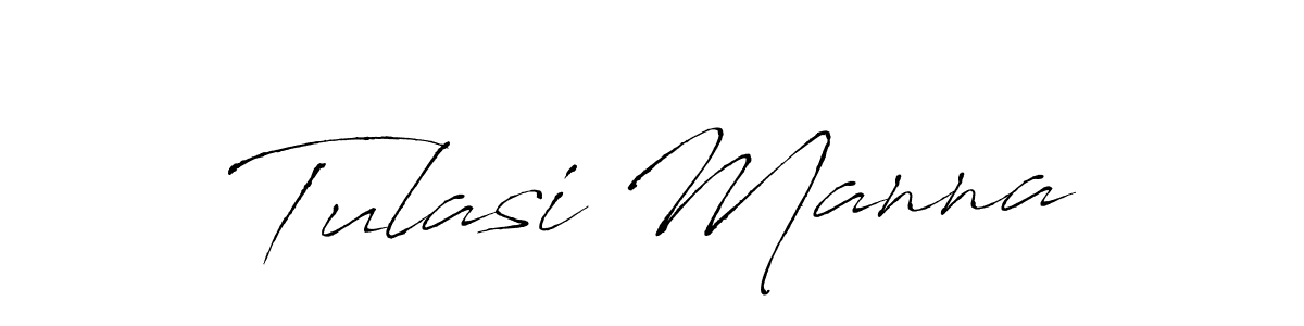 Create a beautiful signature design for name Tulasi Manna. With this signature (Antro_Vectra) fonts, you can make a handwritten signature for free. Tulasi Manna signature style 6 images and pictures png