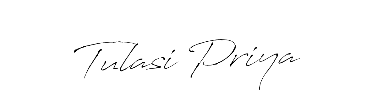 Make a beautiful signature design for name Tulasi Priya. With this signature (Antro_Vectra) style, you can create a handwritten signature for free. Tulasi Priya signature style 6 images and pictures png