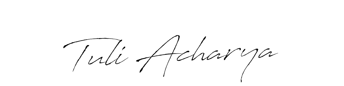 Tuli Acharya stylish signature style. Best Handwritten Sign (Antro_Vectra) for my name. Handwritten Signature Collection Ideas for my name Tuli Acharya. Tuli Acharya signature style 6 images and pictures png