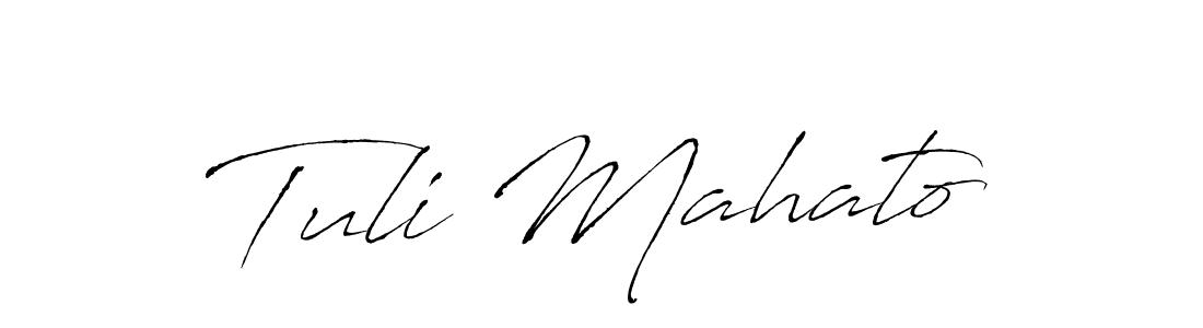 Create a beautiful signature design for name Tuli Mahato. With this signature (Antro_Vectra) fonts, you can make a handwritten signature for free. Tuli Mahato signature style 6 images and pictures png