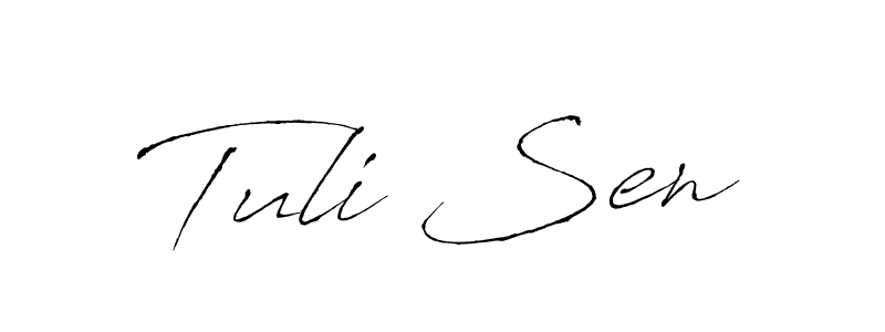 Tuli Sen stylish signature style. Best Handwritten Sign (Antro_Vectra) for my name. Handwritten Signature Collection Ideas for my name Tuli Sen. Tuli Sen signature style 6 images and pictures png