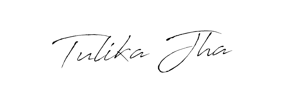 Make a beautiful signature design for name Tulika Jha. With this signature (Antro_Vectra) style, you can create a handwritten signature for free. Tulika Jha signature style 6 images and pictures png