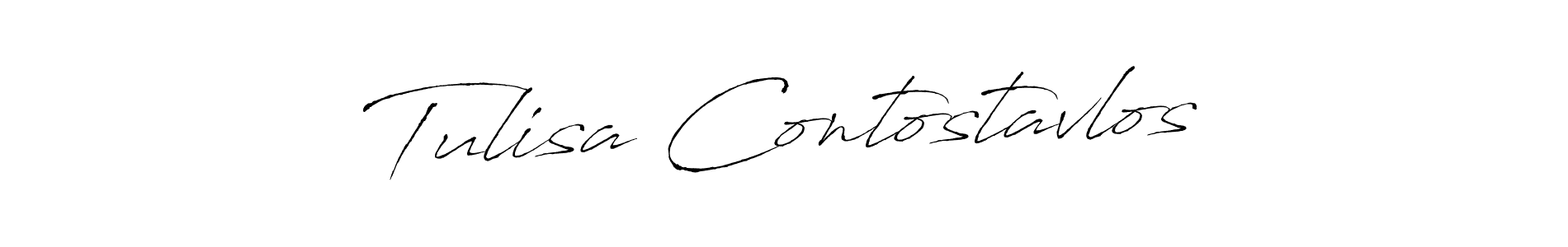 Create a beautiful signature design for name Tulisa Contostavlos. With this signature (Antro_Vectra) fonts, you can make a handwritten signature for free. Tulisa Contostavlos signature style 6 images and pictures png