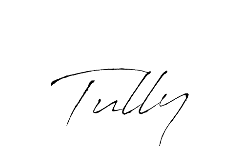 Make a beautiful signature design for name Tully. With this signature (Antro_Vectra) style, you can create a handwritten signature for free. Tully signature style 6 images and pictures png