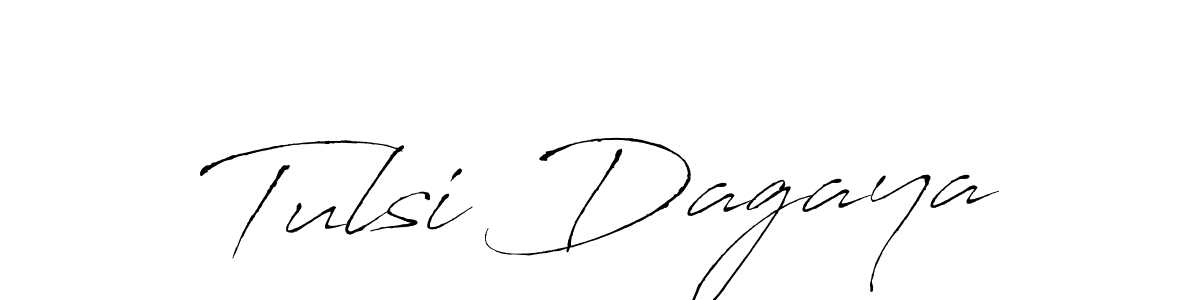 Make a beautiful signature design for name Tulsi Dagaya. With this signature (Antro_Vectra) style, you can create a handwritten signature for free. Tulsi Dagaya signature style 6 images and pictures png