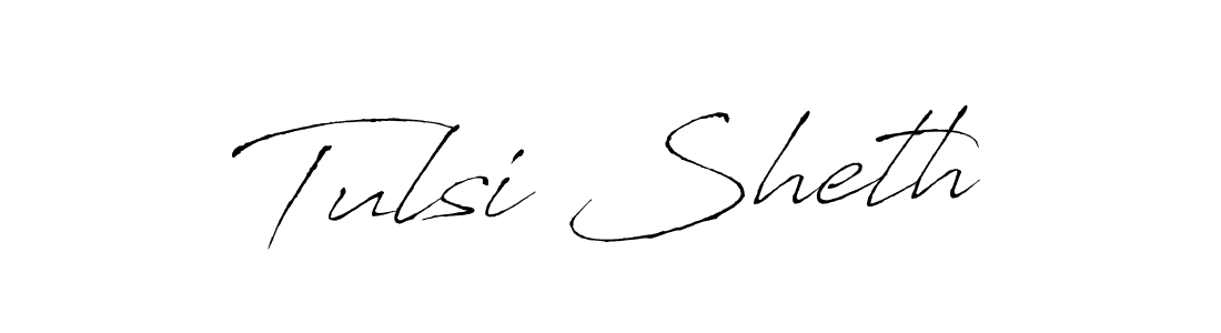 Create a beautiful signature design for name Tulsi Sheth. With this signature (Antro_Vectra) fonts, you can make a handwritten signature for free. Tulsi Sheth signature style 6 images and pictures png