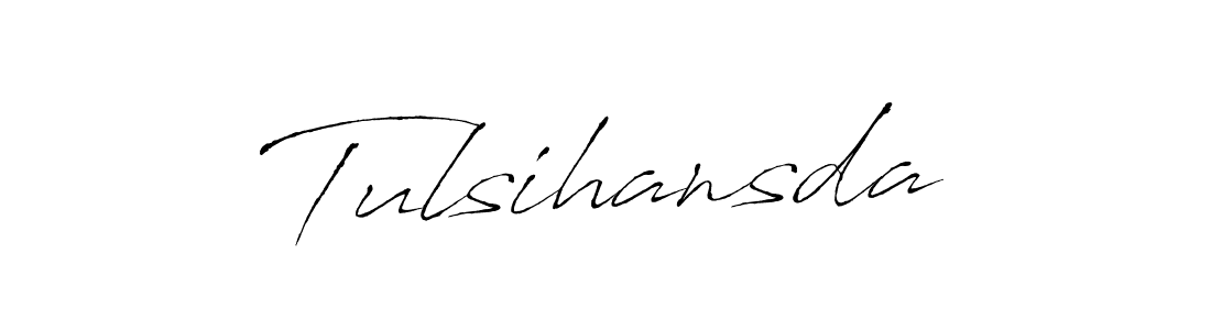 The best way (Antro_Vectra) to make a short signature is to pick only two or three words in your name. The name Tulsihansda include a total of six letters. For converting this name. Tulsihansda signature style 6 images and pictures png