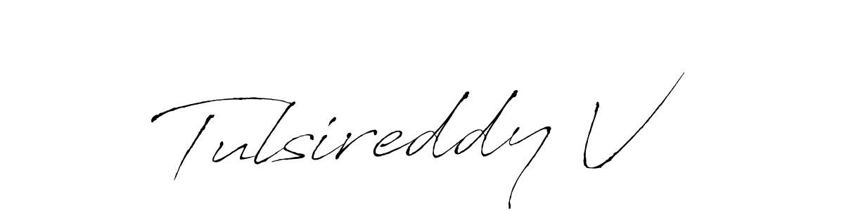 Also You can easily find your signature by using the search form. We will create Tulsireddy V name handwritten signature images for you free of cost using Antro_Vectra sign style. Tulsireddy V signature style 6 images and pictures png