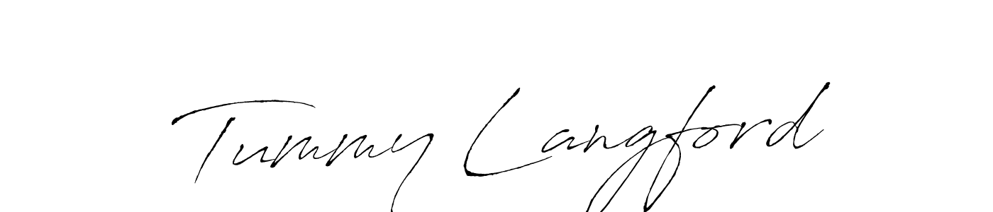 Design your own signature with our free online signature maker. With this signature software, you can create a handwritten (Antro_Vectra) signature for name Tummy Langford. Tummy Langford signature style 6 images and pictures png