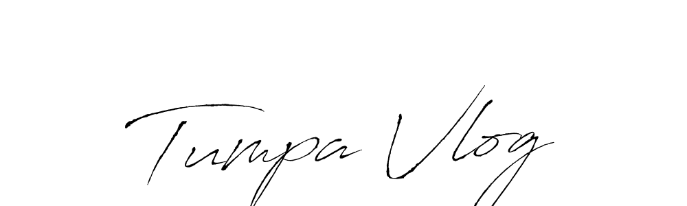 Design your own signature with our free online signature maker. With this signature software, you can create a handwritten (Antro_Vectra) signature for name Tumpa Vlog. Tumpa Vlog signature style 6 images and pictures png