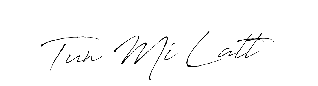 Make a beautiful signature design for name Tun Mi Latt. With this signature (Antro_Vectra) style, you can create a handwritten signature for free. Tun Mi Latt signature style 6 images and pictures png