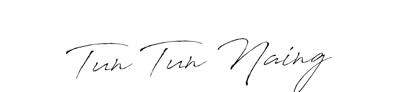 Design your own signature with our free online signature maker. With this signature software, you can create a handwritten (Antro_Vectra) signature for name Tun Tun Naing. Tun Tun Naing signature style 6 images and pictures png